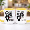 kubek z własnym nadrukiem 440ml personalizowane prezenty pl żółty