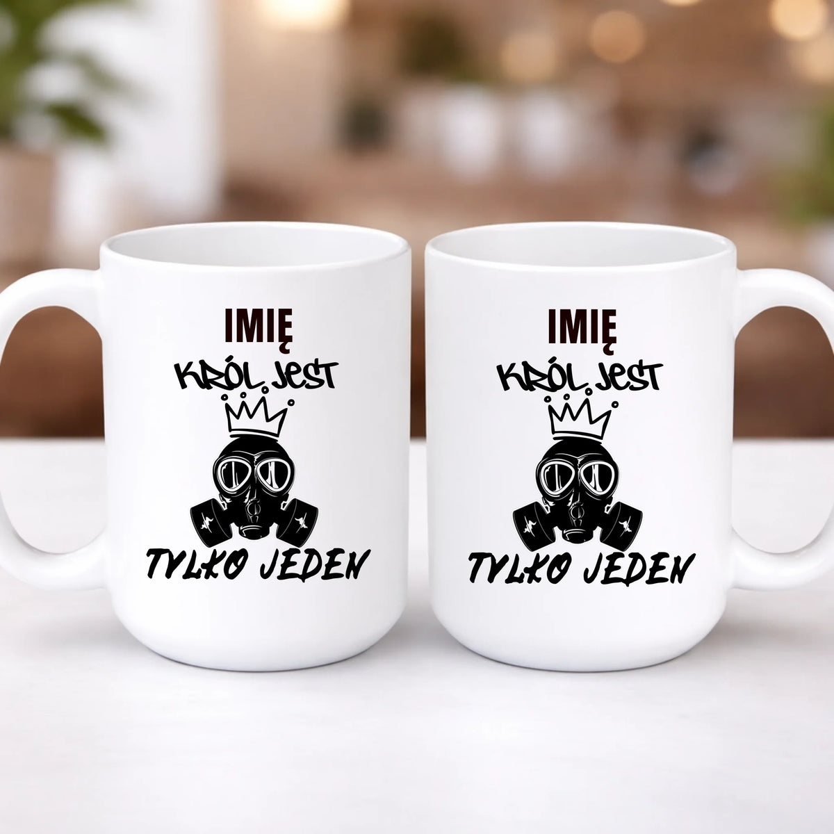 kubek z własnym nadrukiem 440ml personalizowane prezenty pl bialy