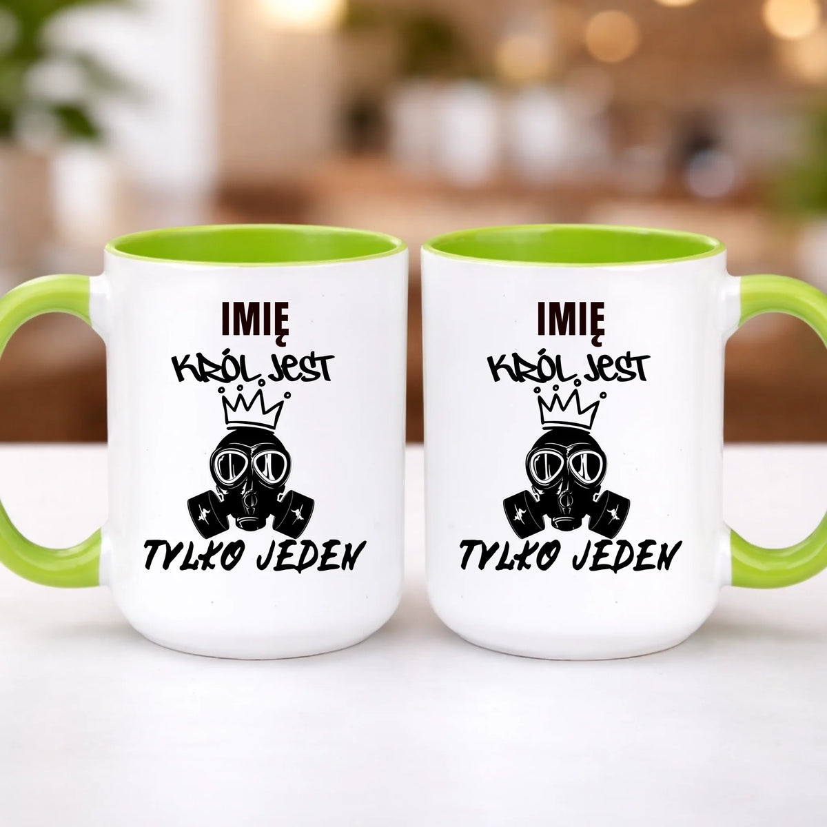 kubek z własnym nadrukiem 440ml personalizowane prezenty pl zielony