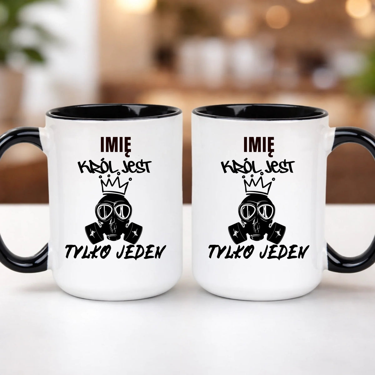 kubek z własnym nadrukiem 440ml personalizowane prezenty pl czarny