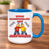 kubek z własnym nadrukiem 440ml personalizowane prezenty pl niebieski
