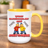 kubek z własnym nadrukiem 440ml personalizowane prezenty pl żółty