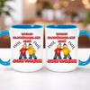kubek z własnym nadrukiem 440ml personalizowane prezenty pl niebieski