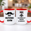 kubek z własnym nadrukiem 440ml personalizowane prezenty pl czerwony