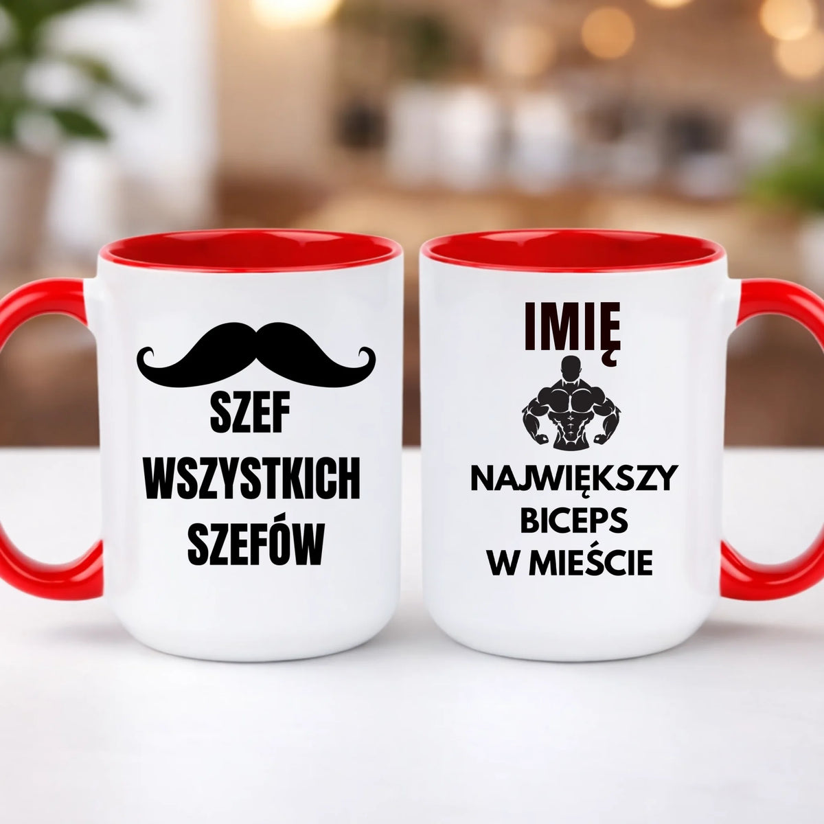kubek z własnym nadrukiem 440ml personalizowane prezenty pl czerwony