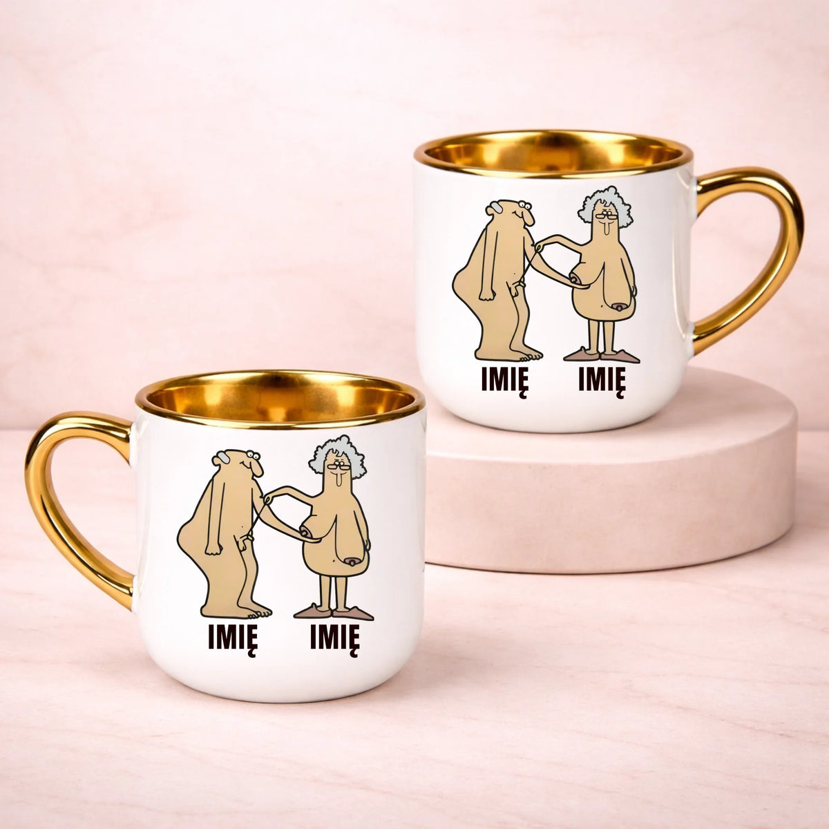 kubek z własnym nadrukiem 400ml personalizowane prezenty pl bialy