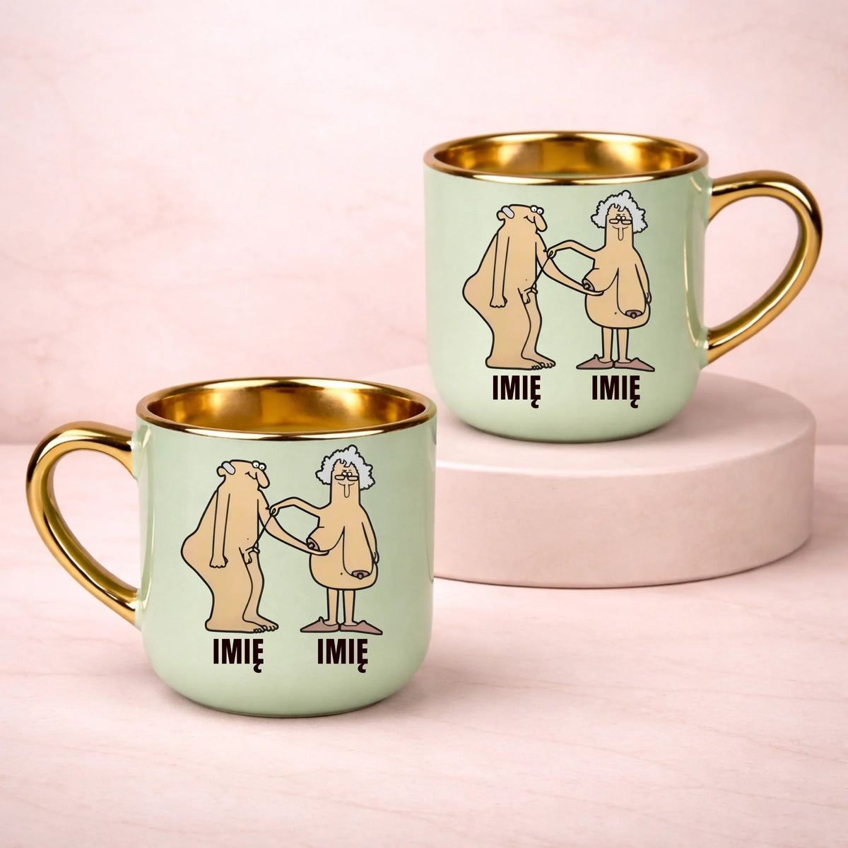 kubek z własnym nadrukiem 400ml personalizowane prezenty pl zielony