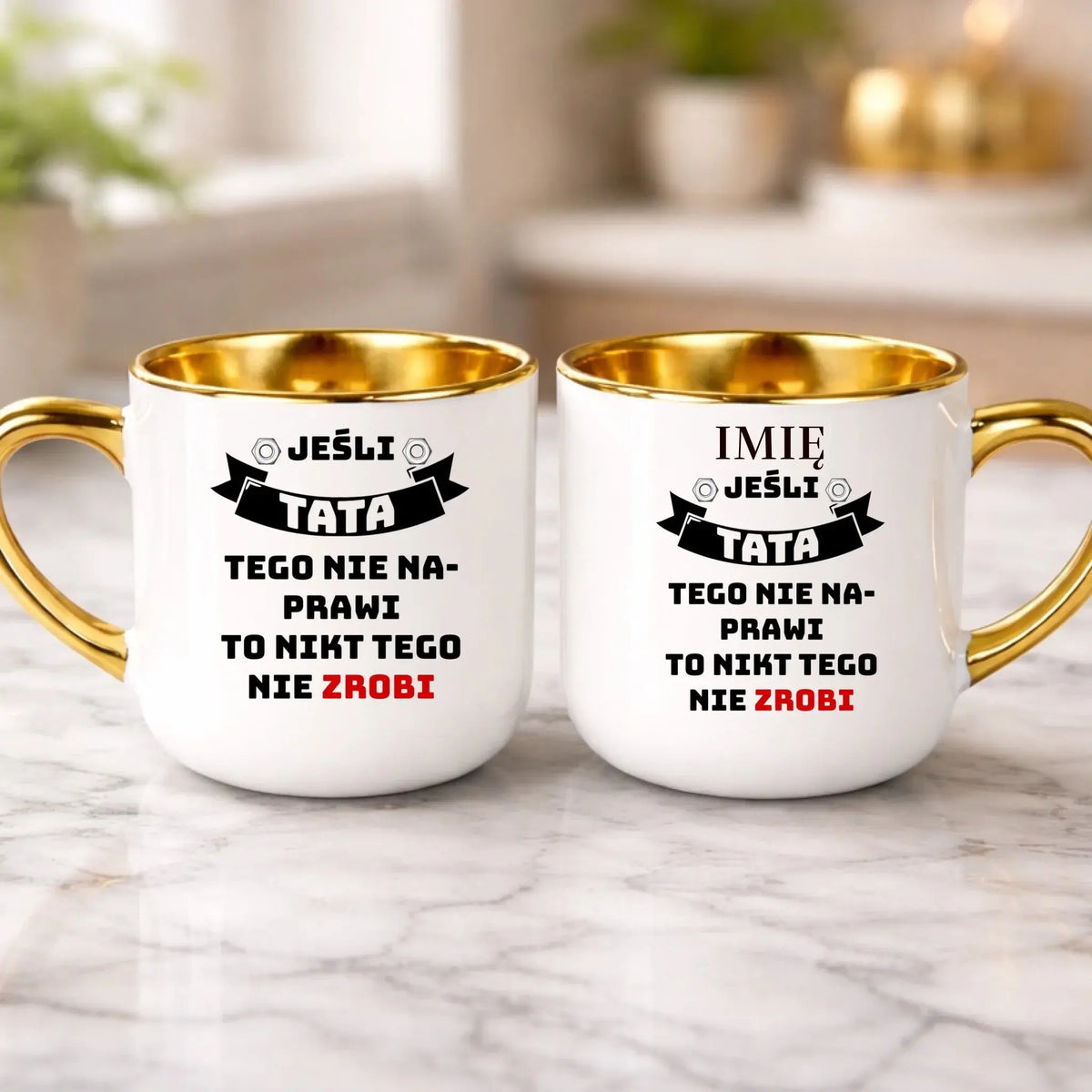 kubek z własnym nadrukiem 400ml personalizowane prezenty pl biale