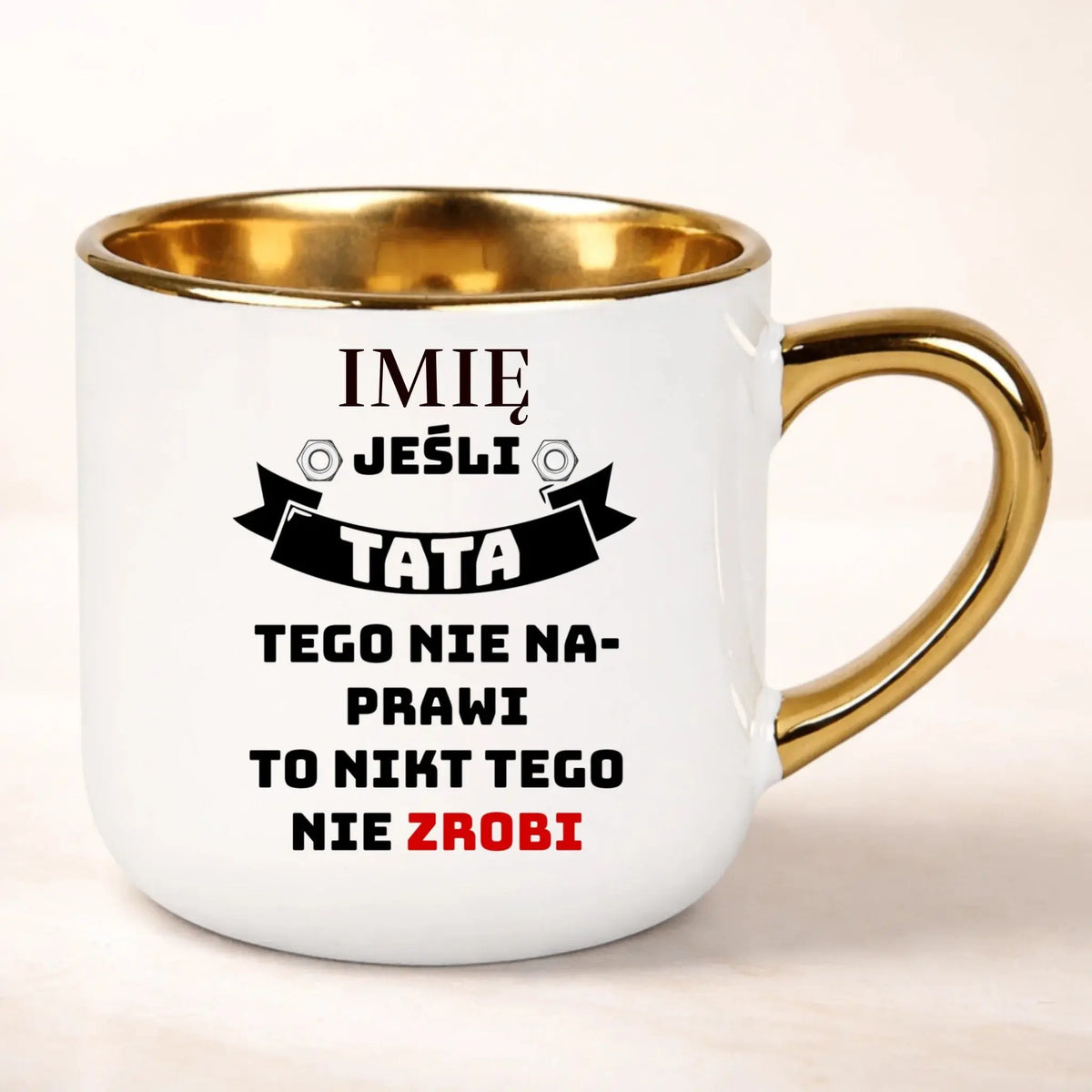 kubek personalizowany z nadrukiem 400ml biały