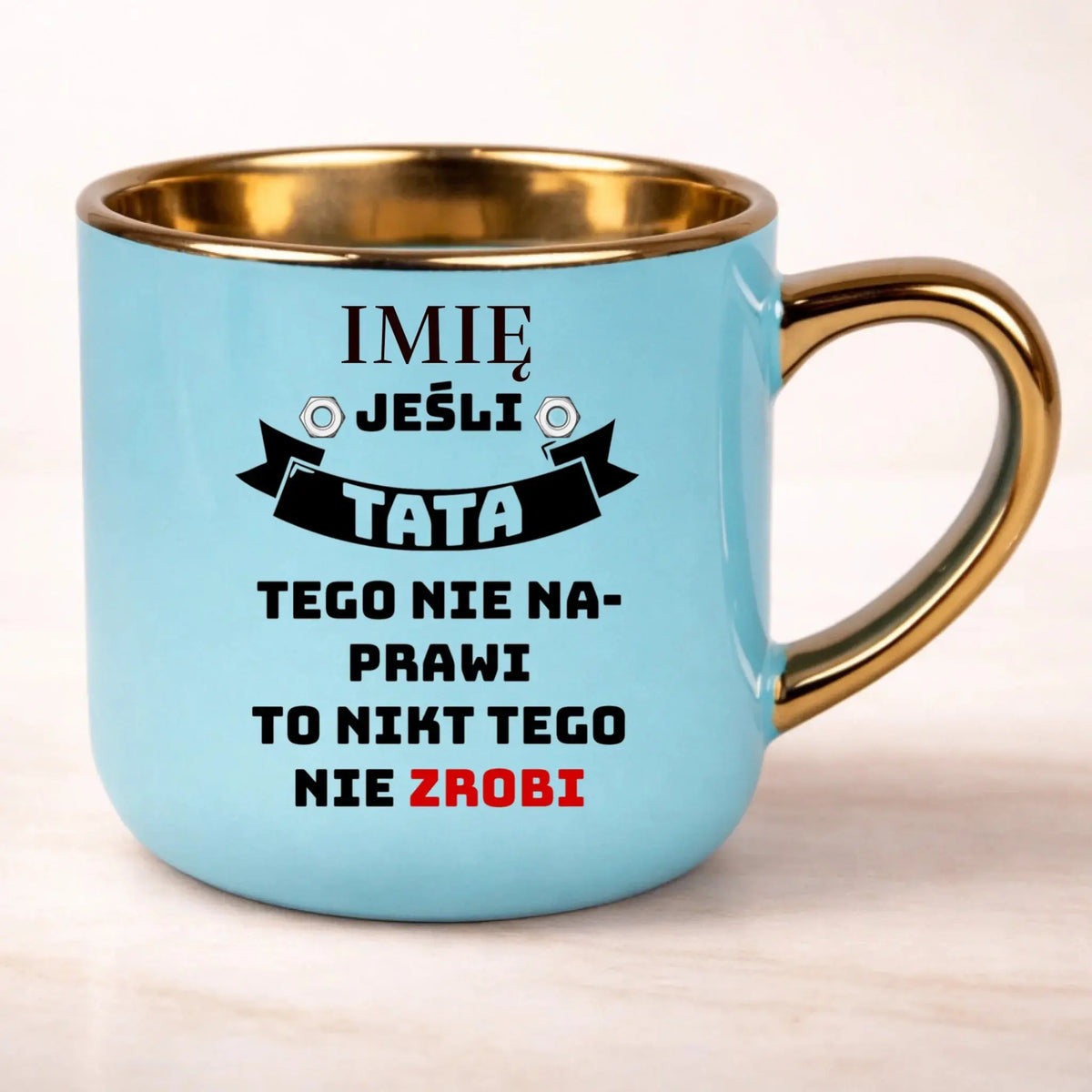 kubek personalizowany z nadrukiem 400ml niebieski