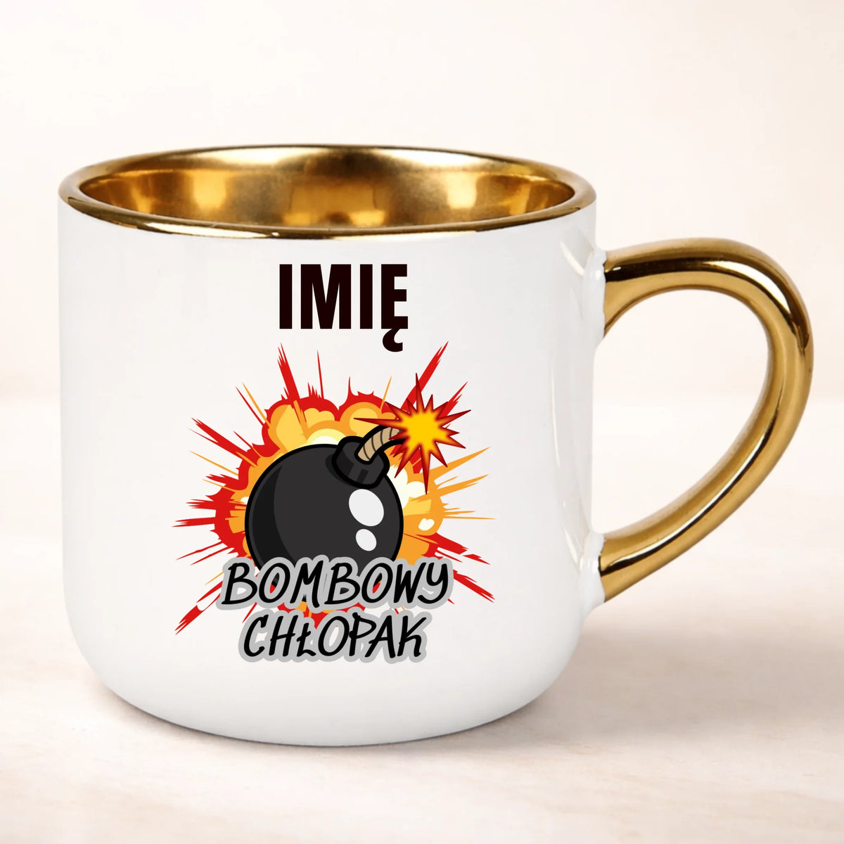 kubek personalizowany z nadrukiem 400ml biały