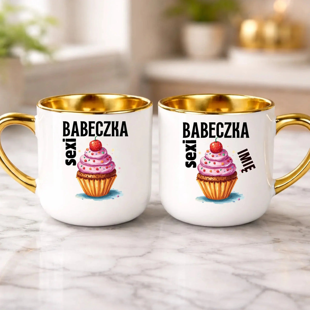 kubek z własnym nadrukiem 400ml personalizowane prezenty pl biale