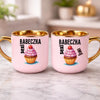 kubek z własnym nadrukiem 400ml personalizowane prezenty pl różowy