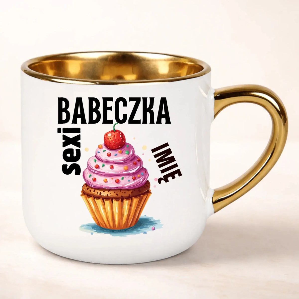 kubek personalizowany z nadrukiem 400ml biały
