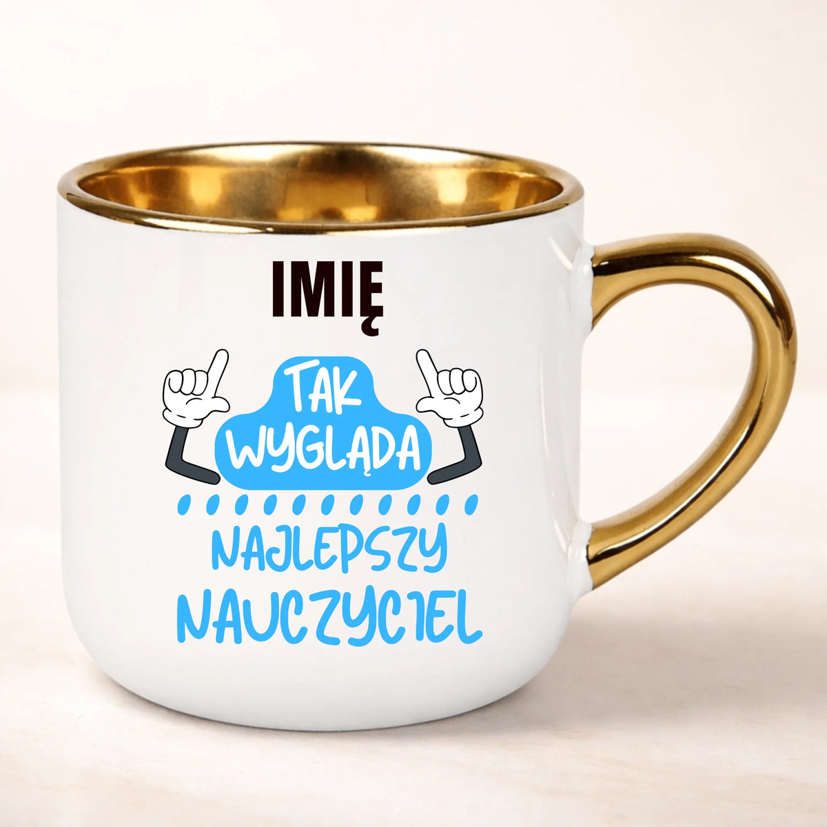 kubek personalizowany z nadrukiem 400ml biały