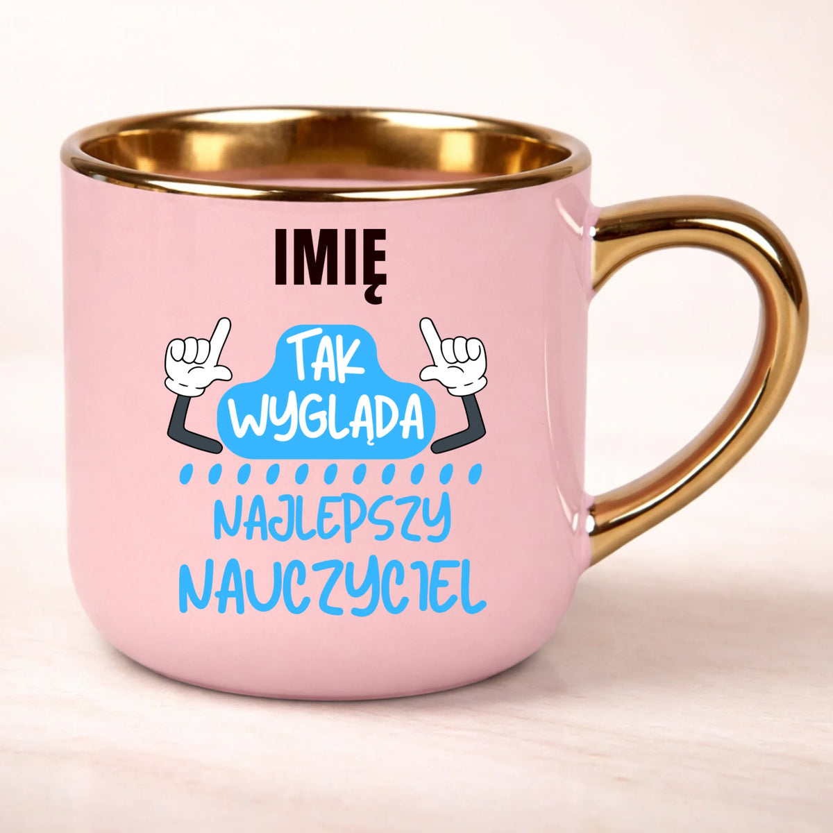 kubek personalizowany z nadrukiem 400ml rozowy
