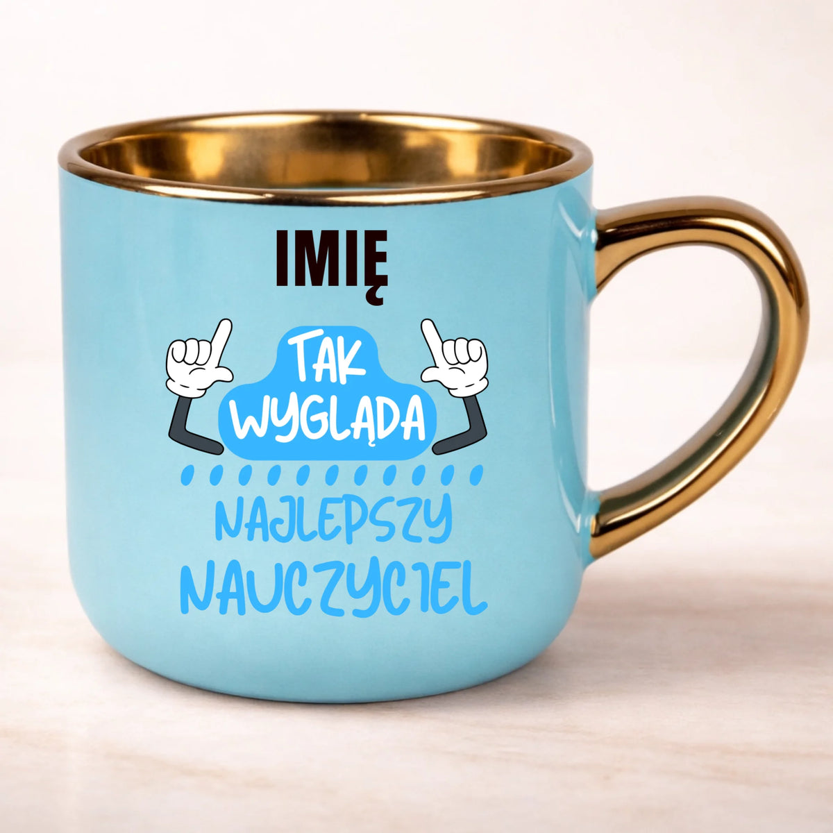 kubek personalizowany z nadrukiem 400ml niebieski