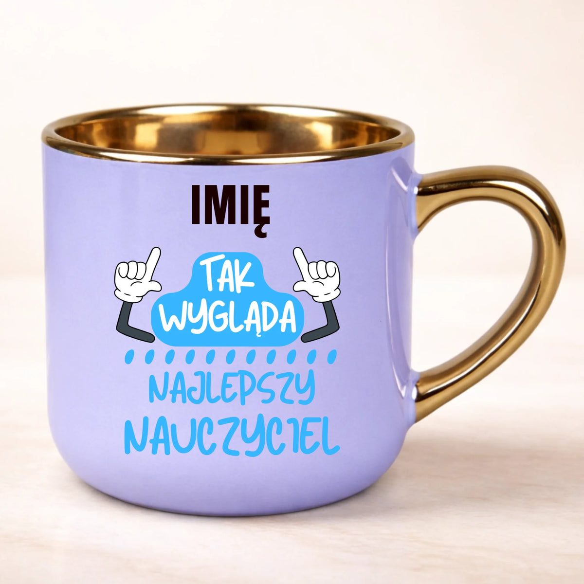 kubek personalizowany z nadrukiem 400ml fioletowy