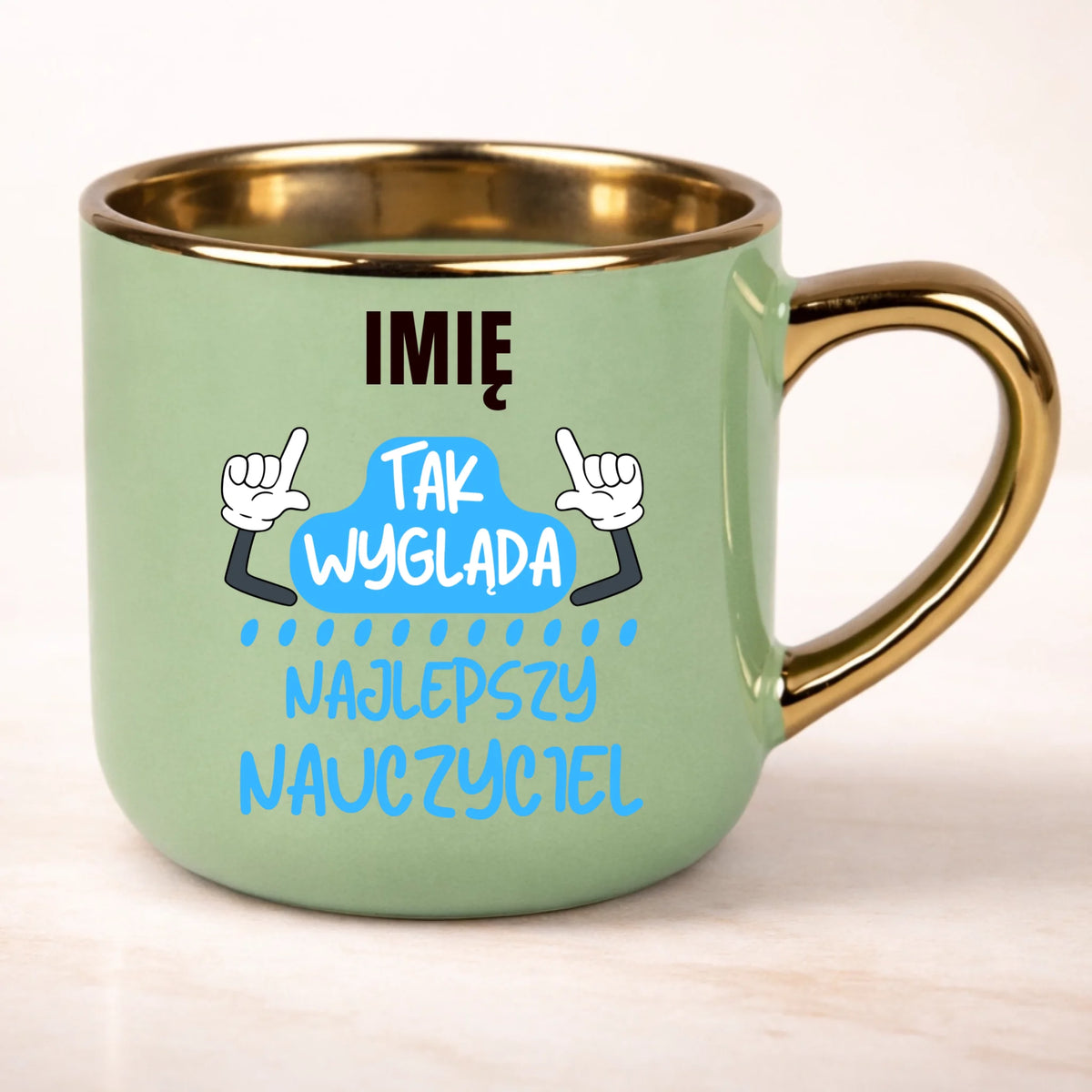 kubek personalizowany z nadrukiem 400ml zielony