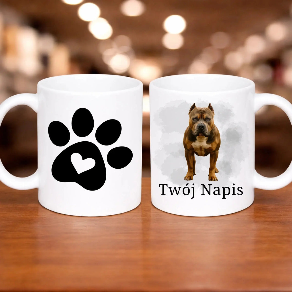 kubek z własnym nadrukiem 330ml personalizowane prezenty pl bialy