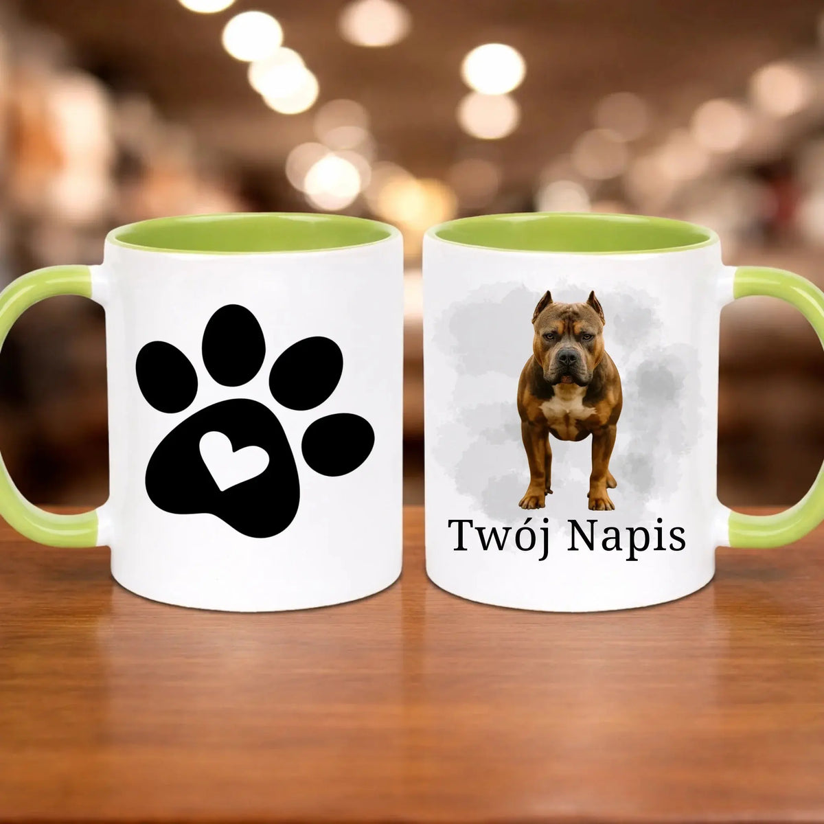 kubek z własnym nadrukiem 330ml personalizowane prezenty pl zielony