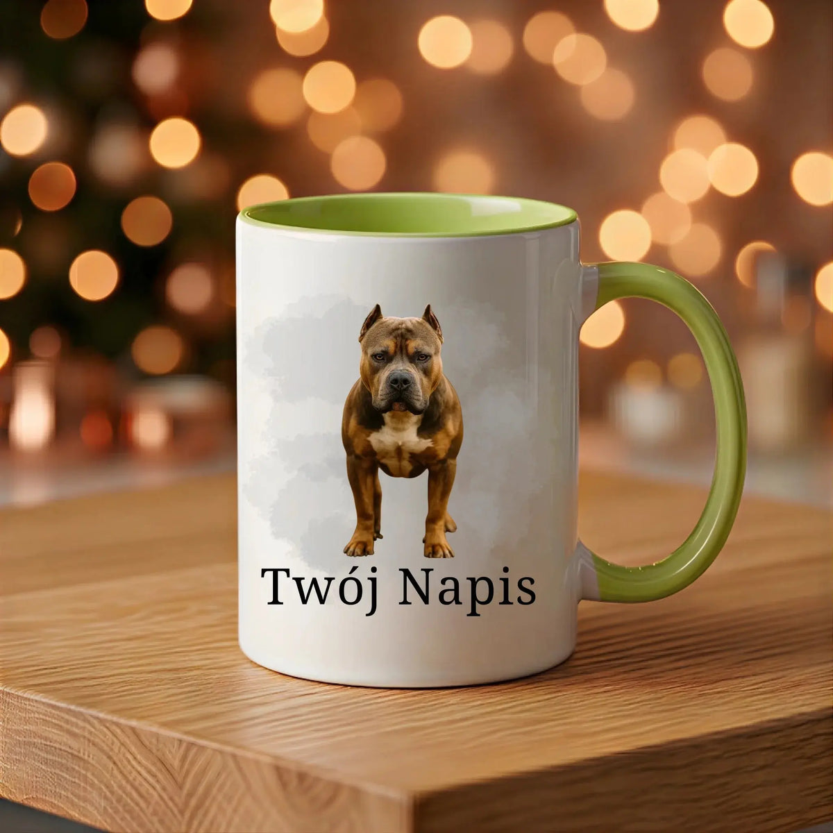 kubek z własnym nadrukiem 330ml personalizowane prezenty pl zielony
