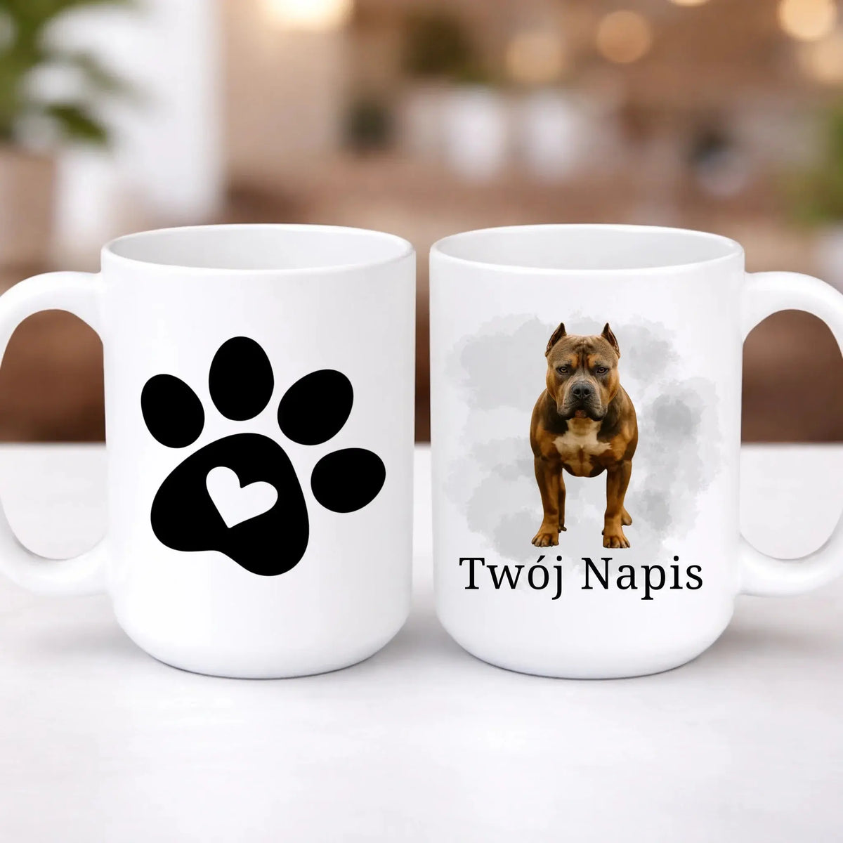 kubek z własnym nadrukiem 440ml personalizowane prezenty pl bialy