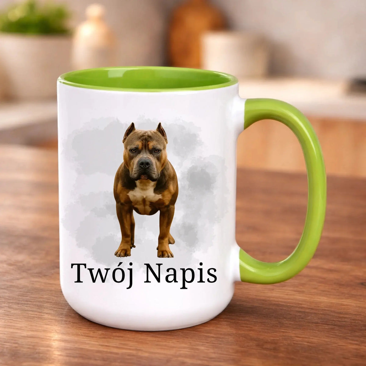 kubek z własnym nadrukiem 440ml personalizowane prezenty pl zielony
