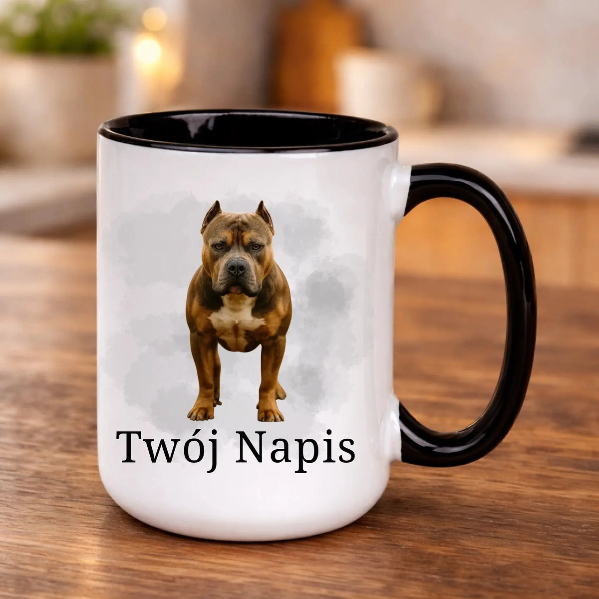 kubek z własnym nadrukiem 440ml personalizowane prezenty pl czarny