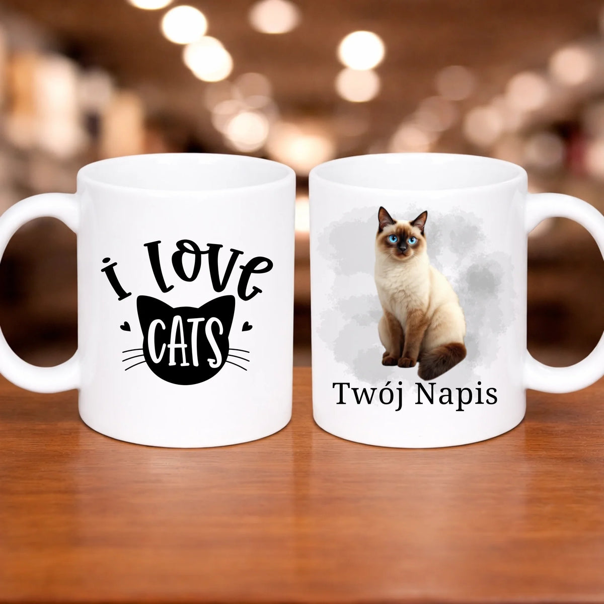 kubek z własnym nadrukiem 330ml personalizowane prezenty pl bialy