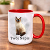 kubek z własnym nadrukiem 440ml personalizowane prezenty pl czerwony