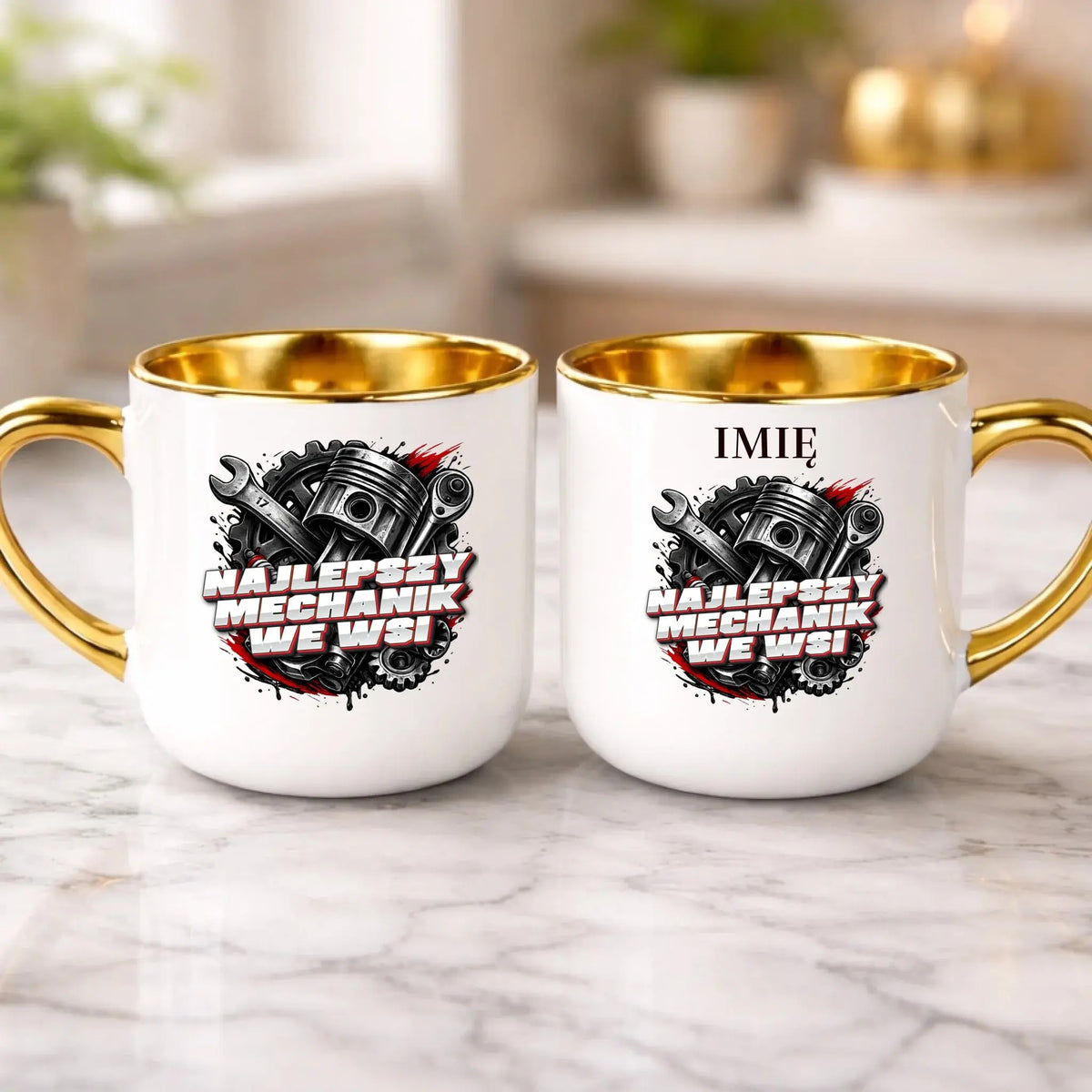 kubek z własnym nadrukiem 400ml personalizowane prezenty pl biale