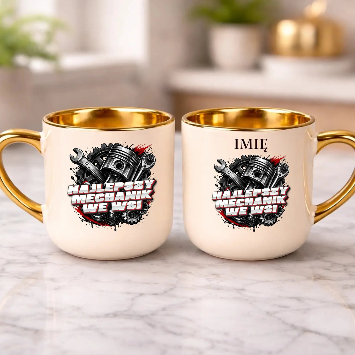 kubek z własnym nadrukiem 400ml personalizowane prezenty pl kremowy