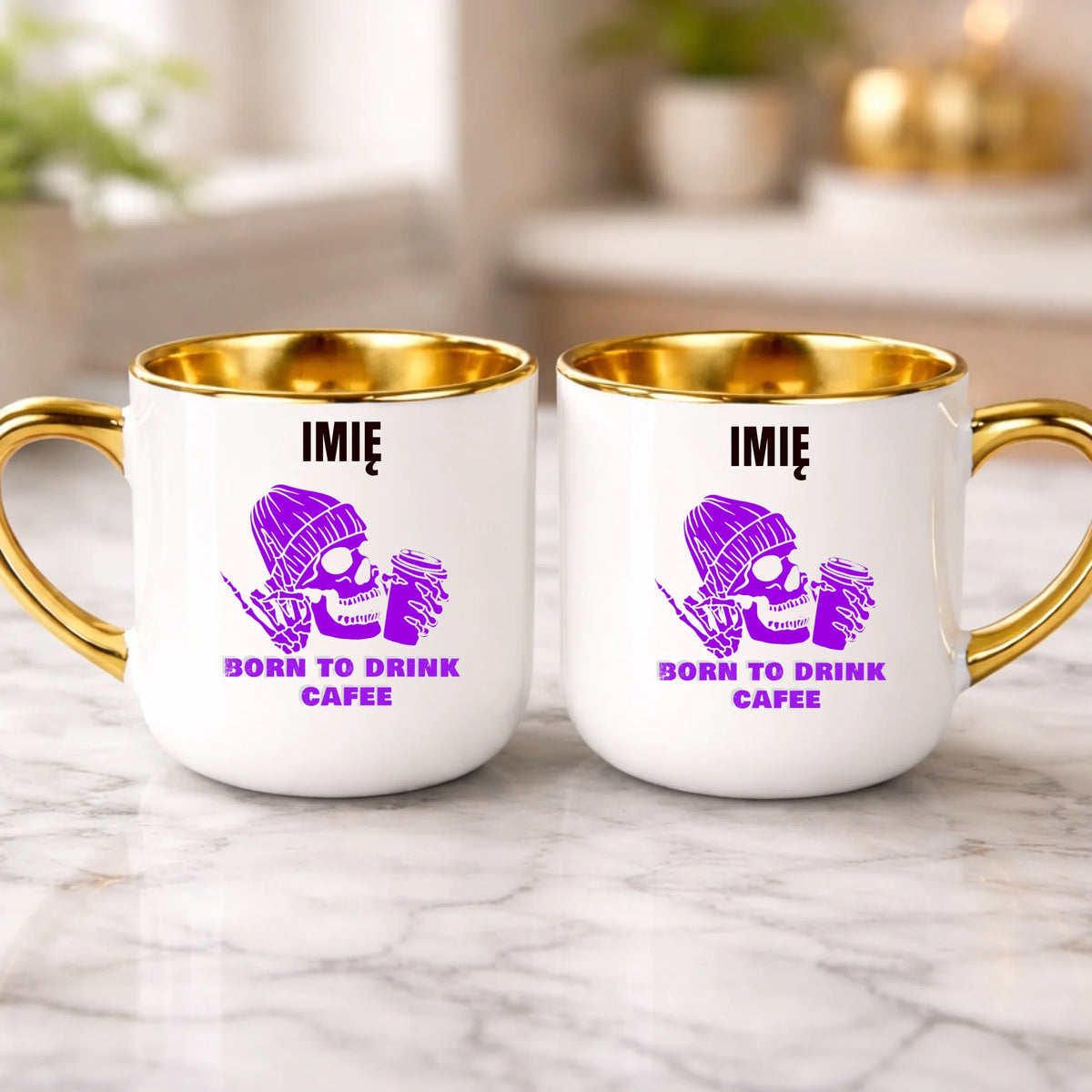 kubek z własnym nadrukiem 400ml personalizowane prezenty pl biale