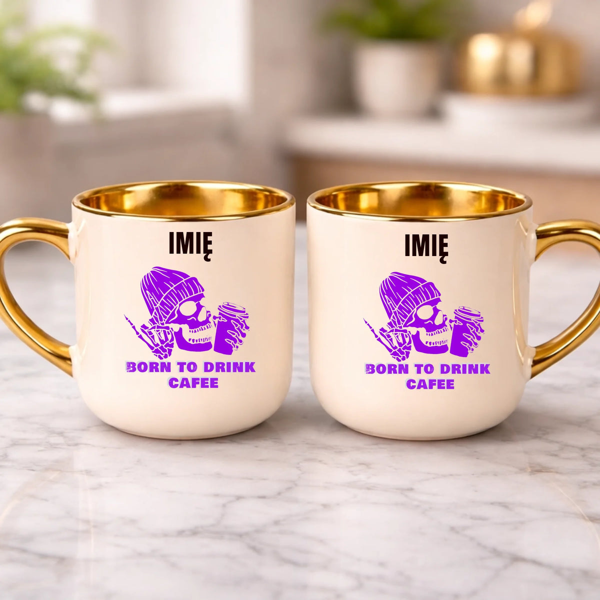 kubek z własnym nadrukiem 400ml personalizowane prezenty pl kremowy