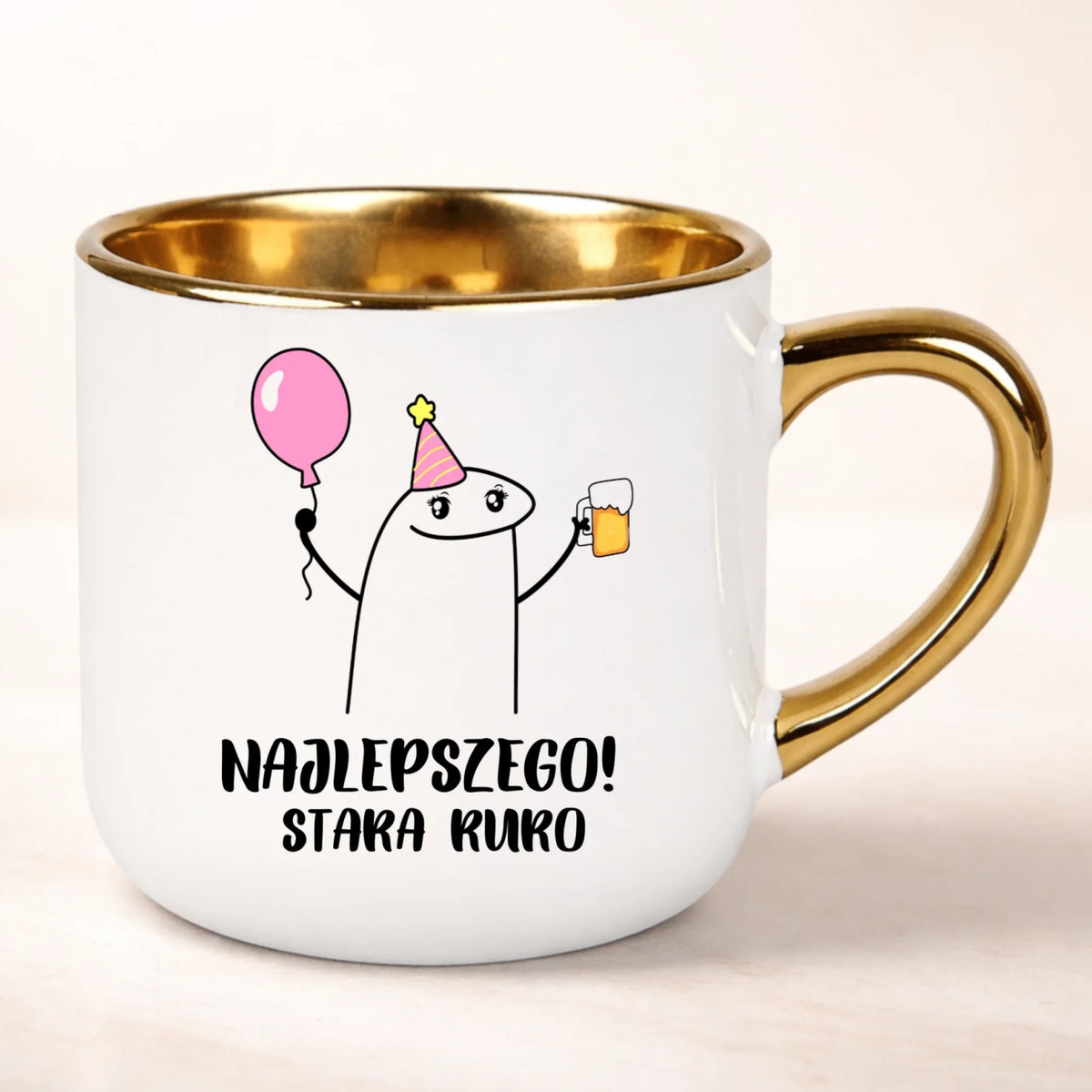 kubek personalizowany z nadrukiem 400ml biały