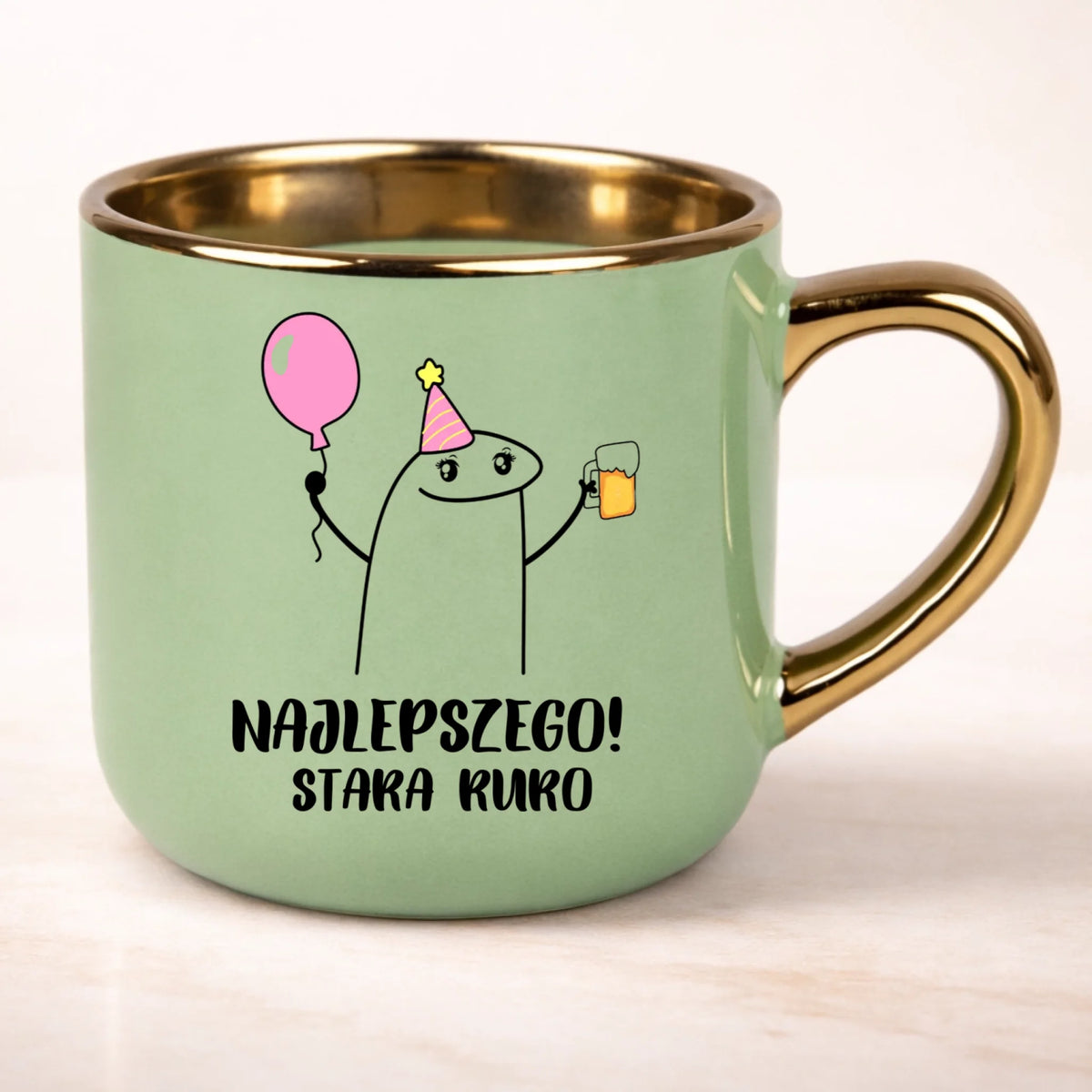 kubek personalizowany z nadrukiem 400ml zielony