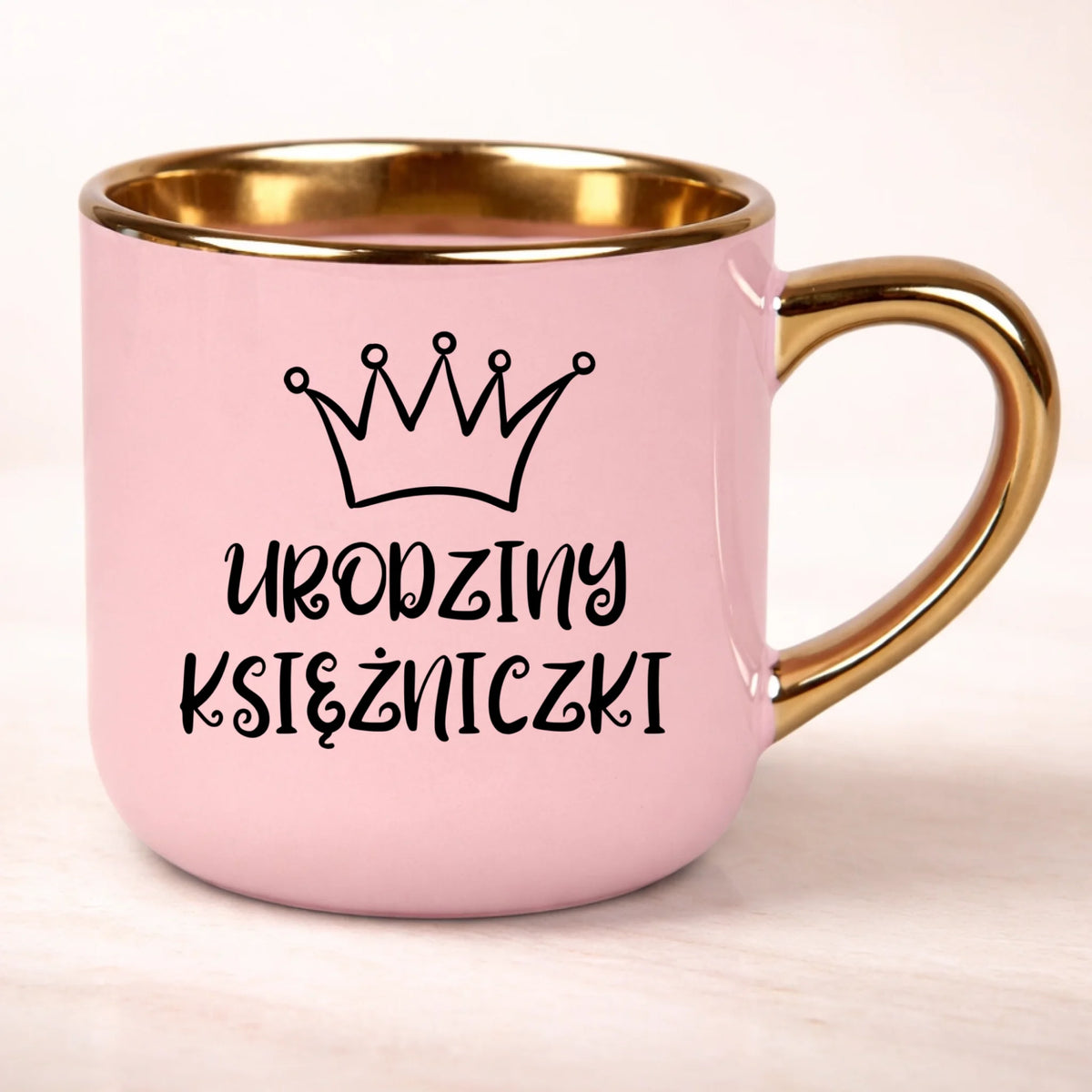 kubek personalizowany z nadrukiem 400ml rozowy