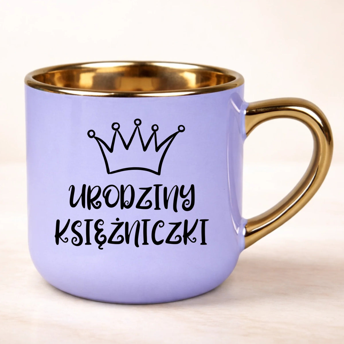 kubek personalizowany z nadrukiem 400ml fioletowy