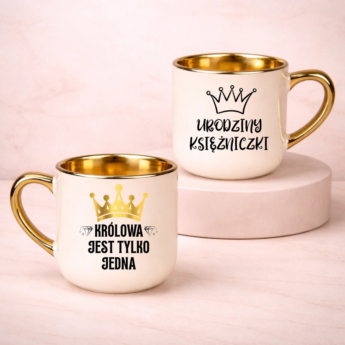 kubek z własnym nadrukiem 400ml personalizowane prezenty pl kremowy