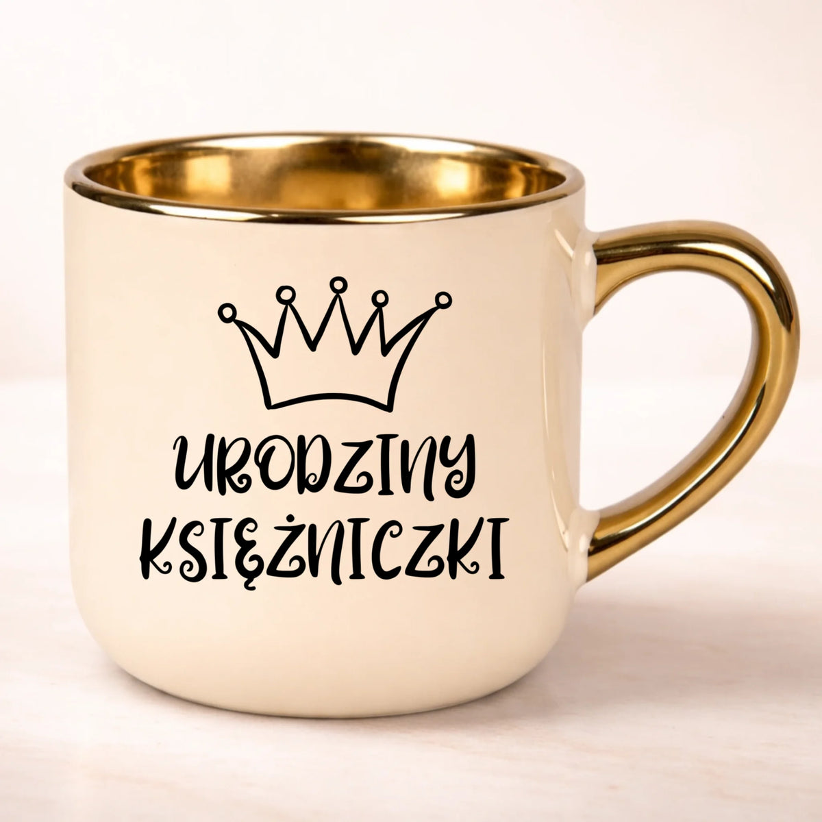 kubek personalizowany z nadrukiem 400ml kremowy