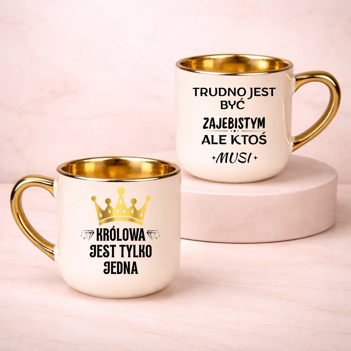 kubek z własnym nadrukiem 400ml personalizowane prezenty pl kremowy