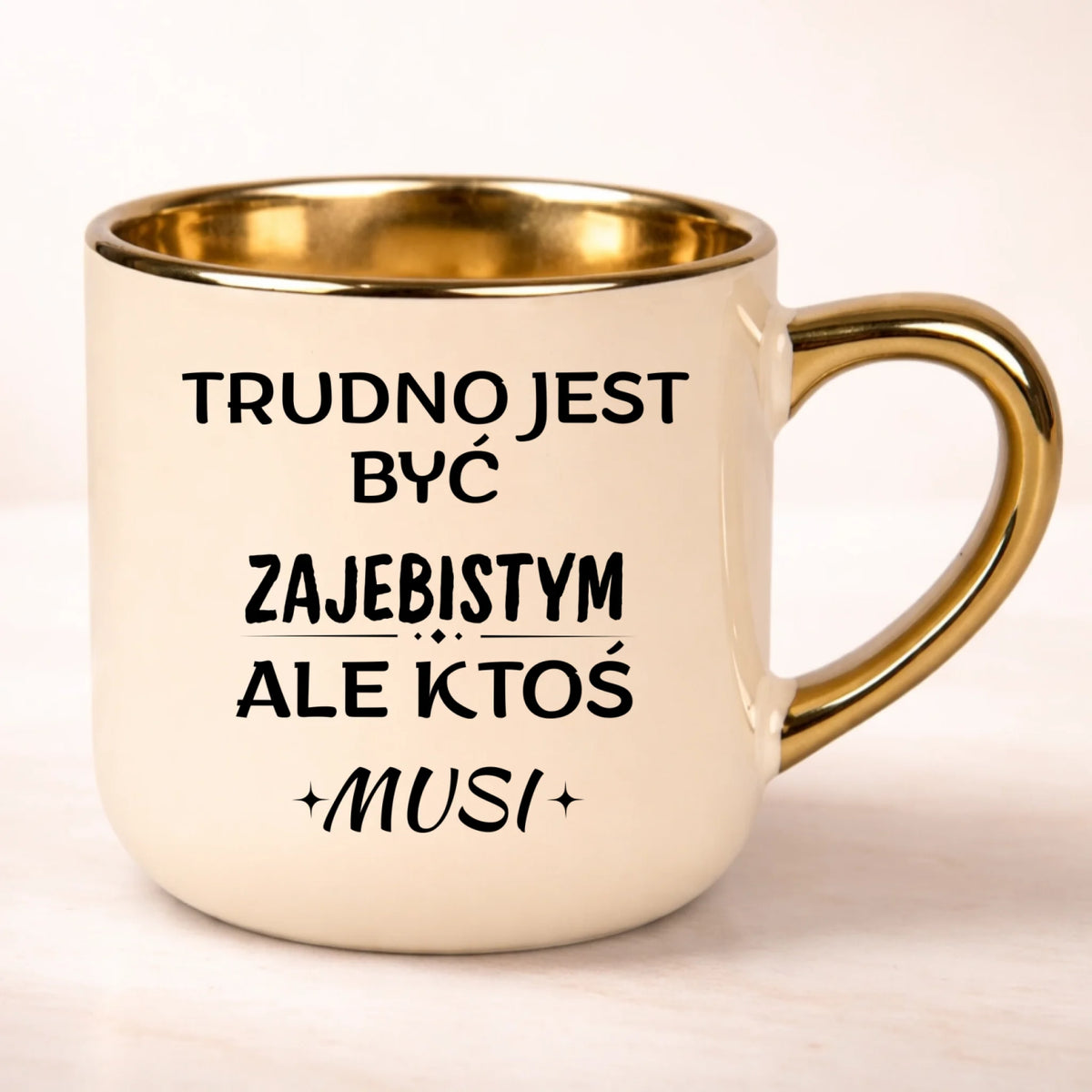 kubek personalizowany z nadrukiem 400ml kremowy