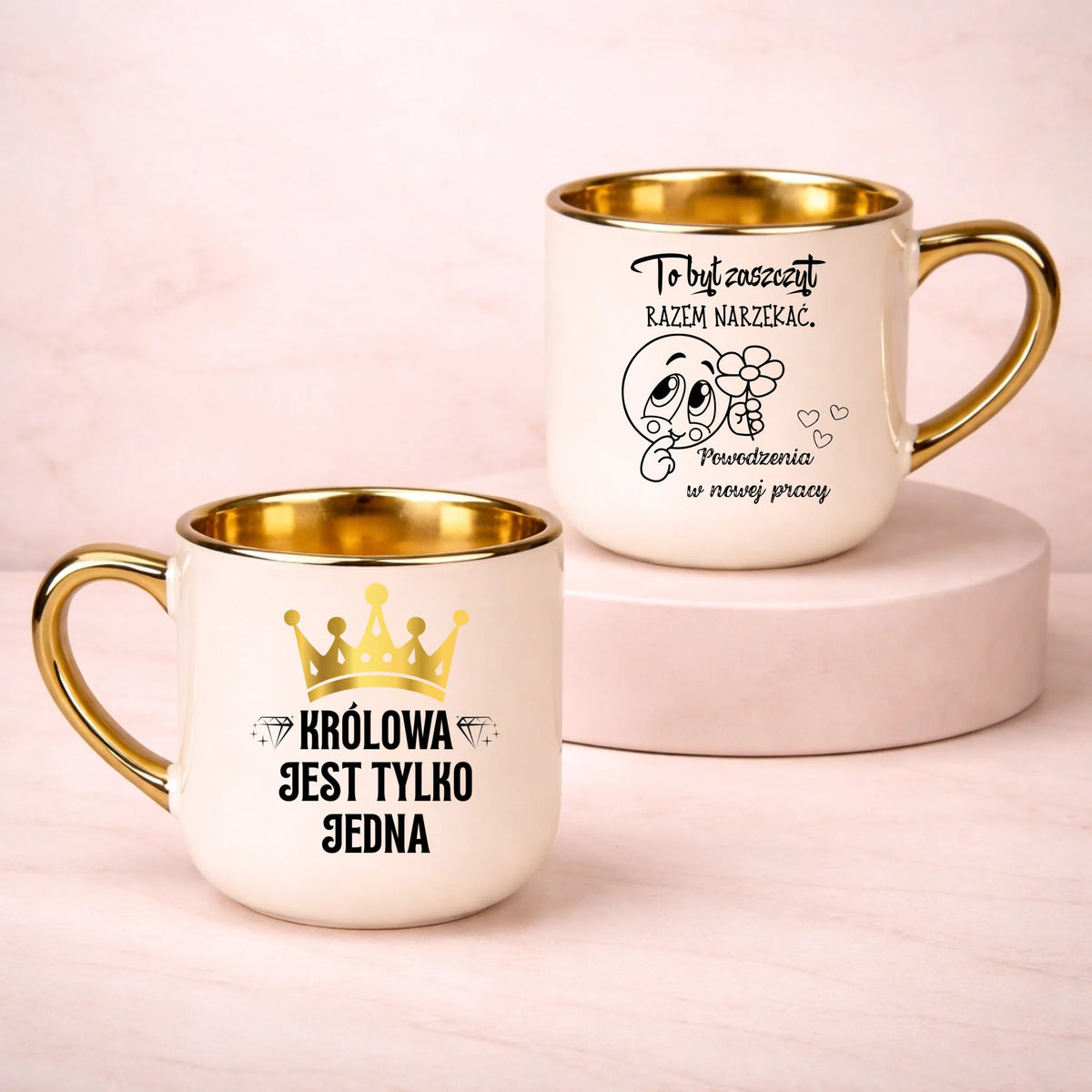 kubek z własnym nadrukiem 400ml personalizowane prezenty pl kremowy