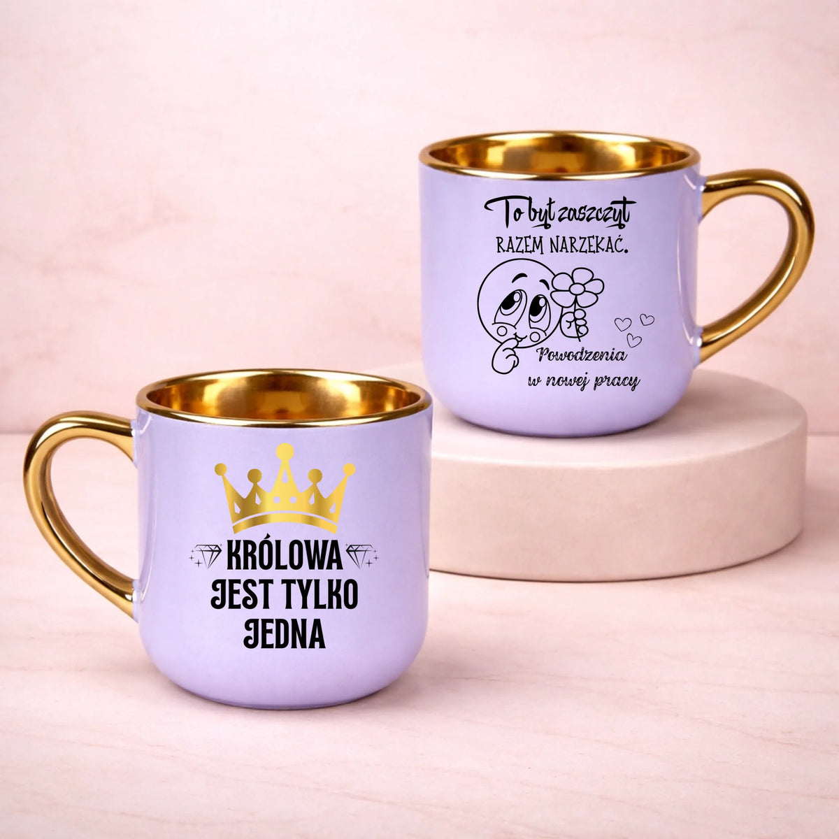 kubek z własnym nadrukiem 400ml personalizowane prezenty pl fioletowy