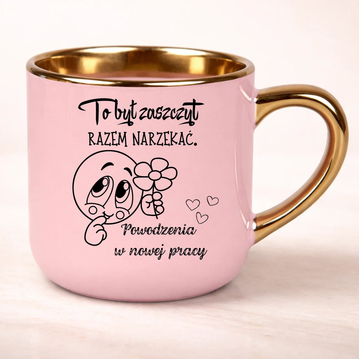 kubek personalizowany z nadrukiem 400ml rozowy
