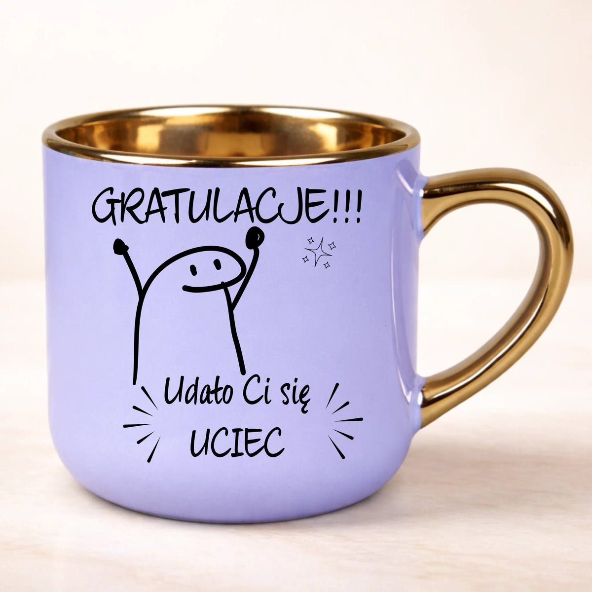 kubek personalizowany z nadrukiem 400ml fioletowy