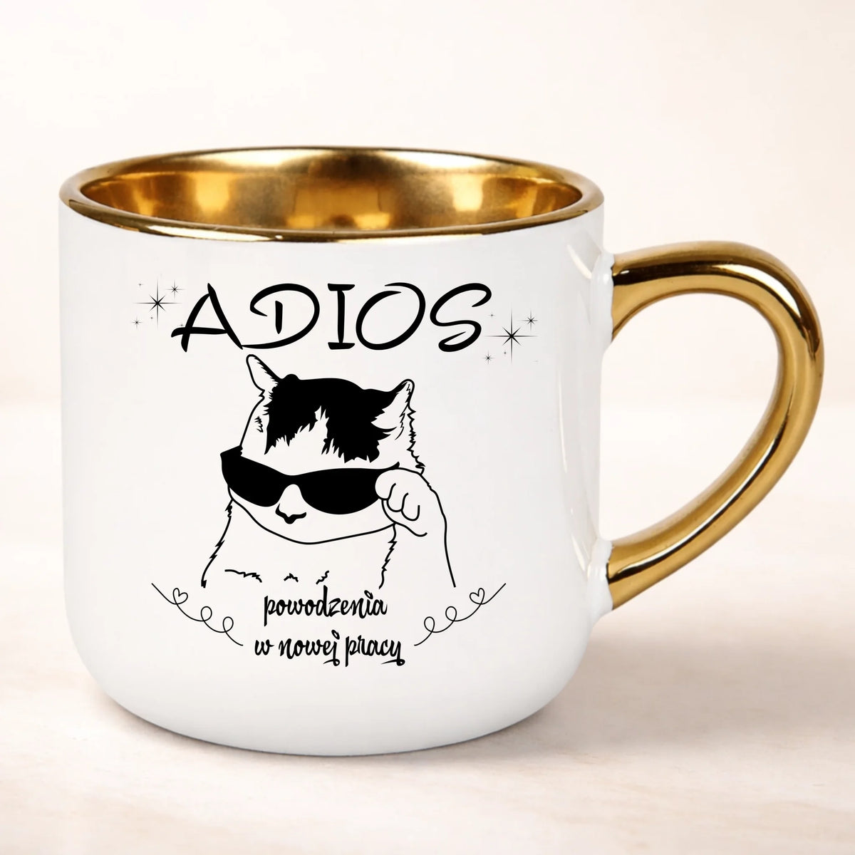 kubek personalizowany z nadrukiem 400ml biały