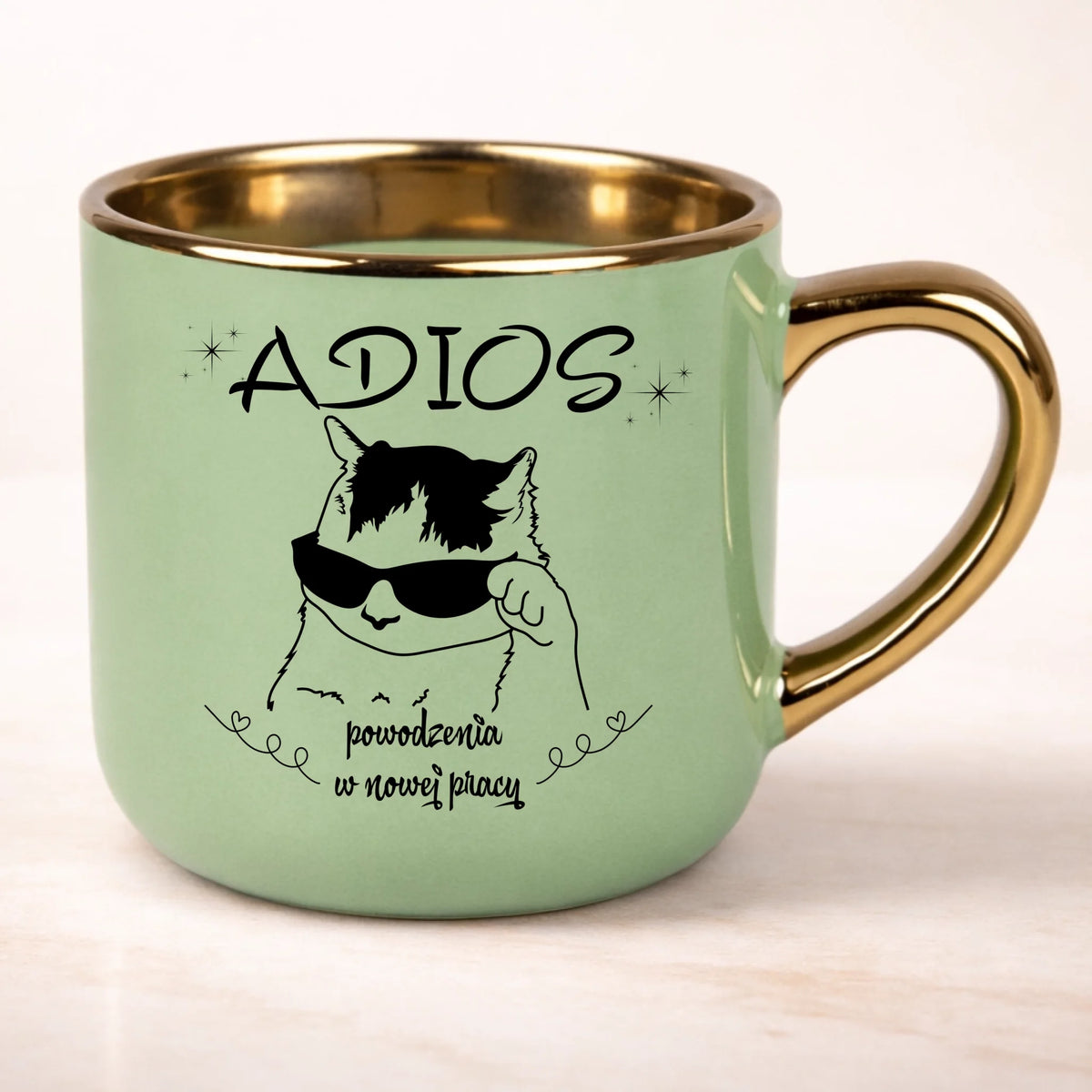 kubek personalizowany z nadrukiem 400ml zielony