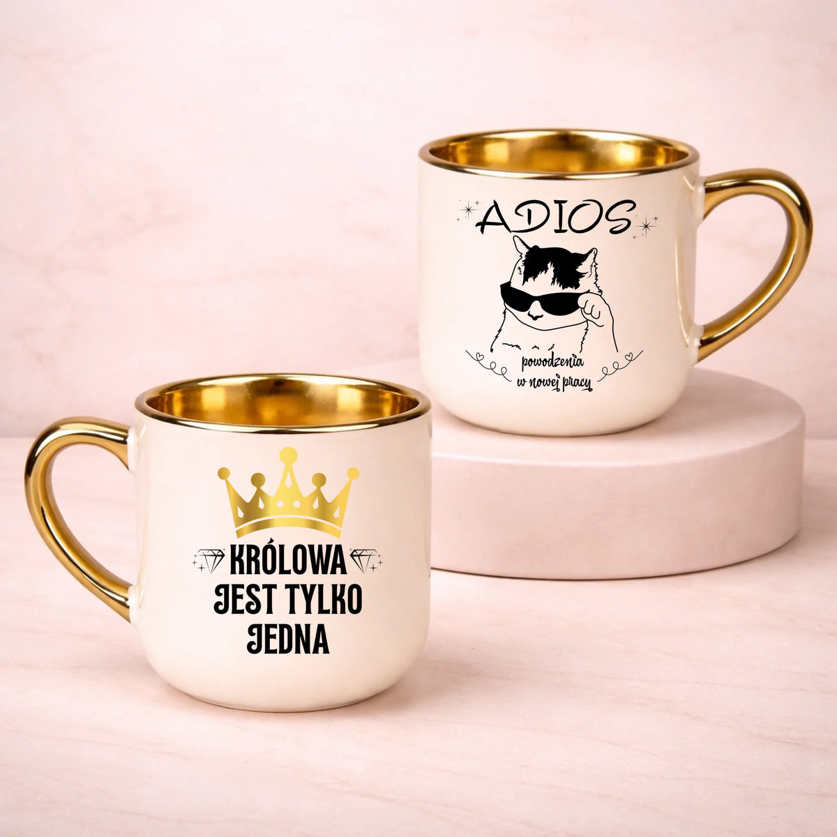 kubek z własnym nadrukiem 400ml personalizowane prezenty pl kremowy